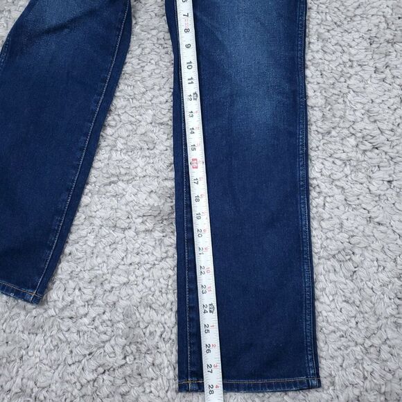 Wrangler Wild West 603 High Rise Straight Jeans Stretch Blue Size 26x28 Cropped - Picture 10 of 10
